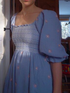 Blue Floral Maxi Dress